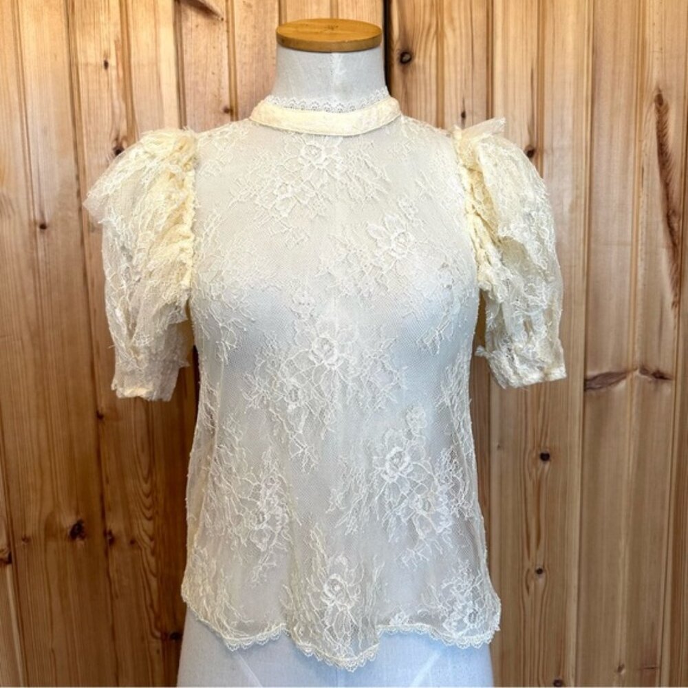 Free People Blouse XS Beige